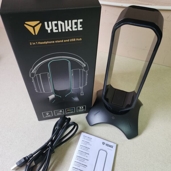Yenkee YHB3003 Fejhallgató állvány és USB HUB.
